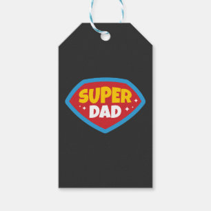Super Papa Retro-Superhelden-Abzeichen Geschenkanhänger