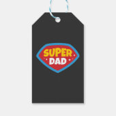 Super Papa Retro-Superhelden-Abzeichen Geschenkanhänger (Rückseite)