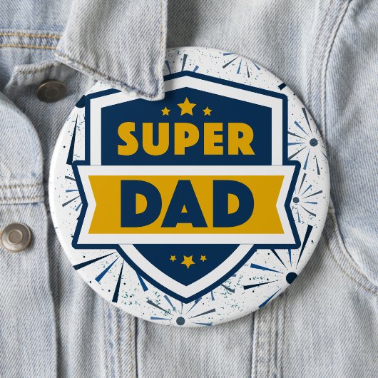 Super Papa Riesig 6" rund Button (Beispiel)