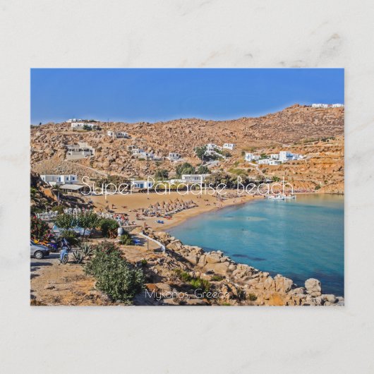 Super Paradise Strand Postkarte (Vorderseite)