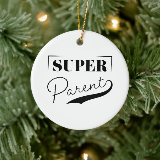 Super Parent Keramik Ornament (Baum)
