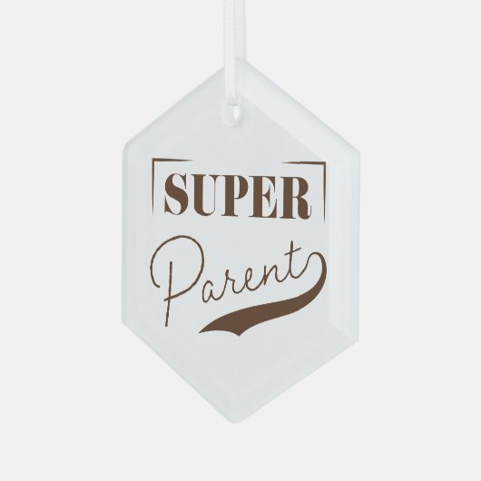 Super Parent Ornament Aus Glas (Vorderseite Links)