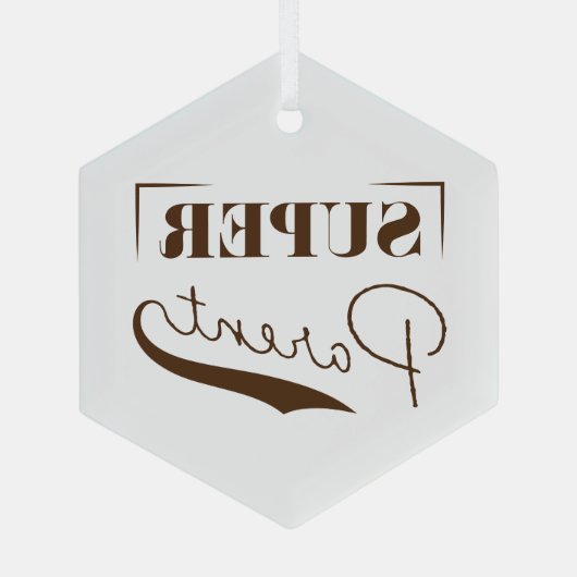 Super Parent Ornament Aus Glas (Rückseite)