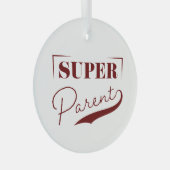 Super Parent Ornament Aus Glas (Vorderseite Rechts)