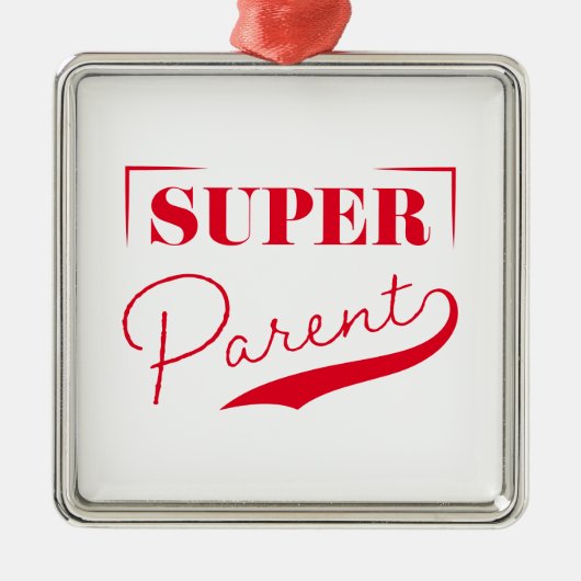 Super Parent Ornament Aus Metall (Vorne)