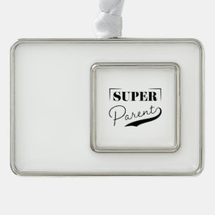 Super Parent Rahmen-Ornament Silber
