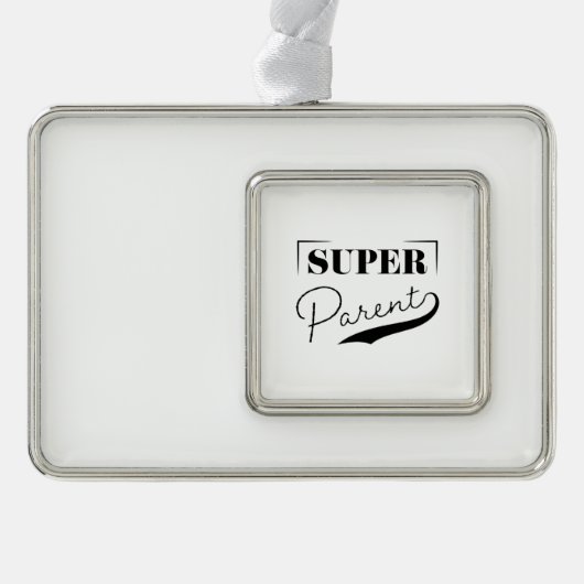 Super Parent Rahmen-Ornament Silber (Vorderseite)