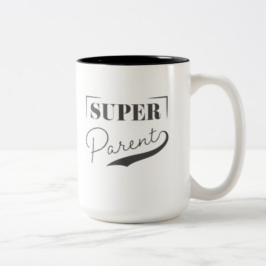 Super Parent Zweifarbige Tasse (Rechts)