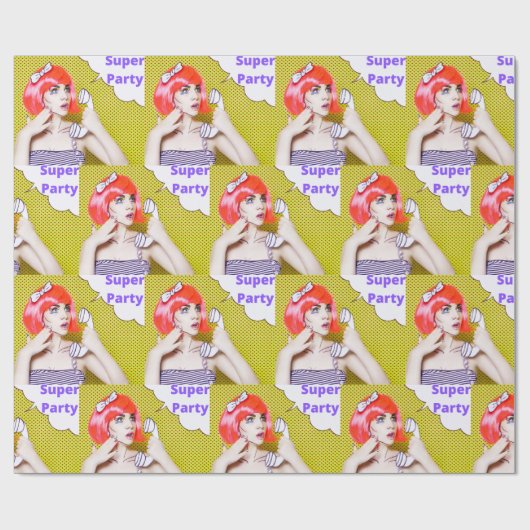 Super Party Geschenkpapier (Flach)