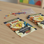 Super Party Kids 7th Birthday Superhero Kids Invit Einladung