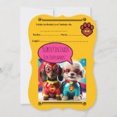 “Super Perritas al Rescate: ¡A festejar! Einladung (Vorderseite)