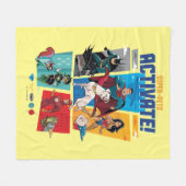 Super-Pets & Justice League - Aktivieren! Fleecedecke (Vorderseite (Horizontal))