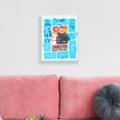 Super-Pets & Justice League - straffen Sie Ihre Co Leinwanddruck (Insitu (Wohnzimmer))