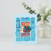 Super-Pets & Justice League - straffen Sie Ihre Co Postkarte (Stehend Vorderseite)