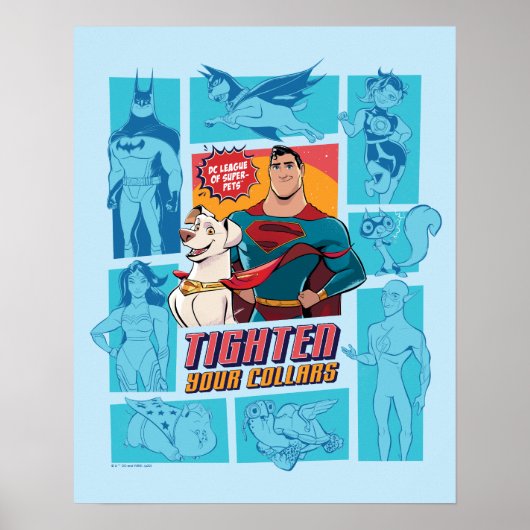 Super-Pets & Justice League - Tighten Your Collars Poster (Vorne)