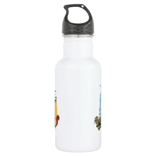 Super-Pets Patrolling Metropolis Edelstahlflasche (Rückseite)