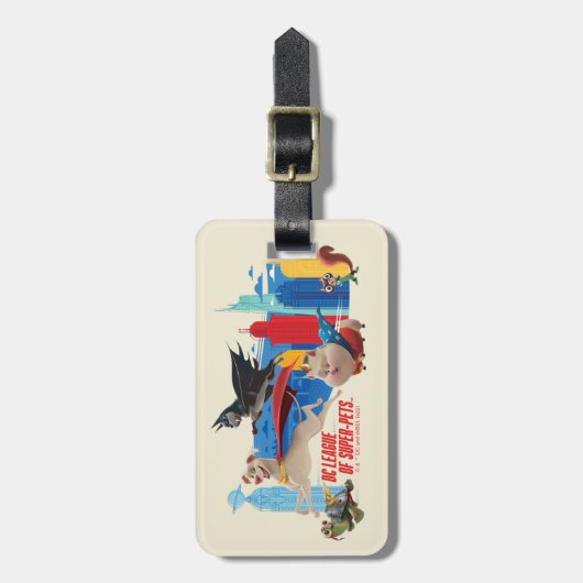 Super-Pets Patrolling Metropolis Gepäckanhänger (Vorderseite vertikal)