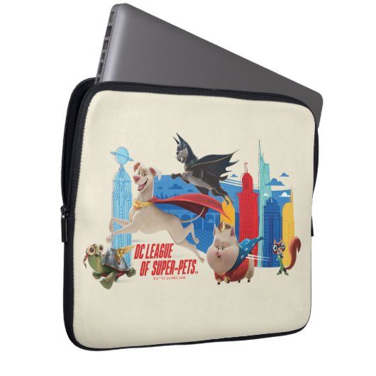 Super-Pets Patrolling Metropolis Laptopschutzhülle (Vorne Rechts)