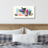 Super-Pets Patrolling Metropolis Leinwanddruck (Insitu (Schlafzimmer))