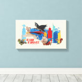 Super-Pets Patrolling Metropolis Leinwanddruck (Insitu (Holzboden))