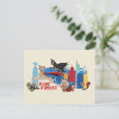 Super-Pets Patrolling Metropolis Postkarte (Stehend Vorderseite)