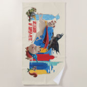 Super-Pets Patrolling Metropolis Strandtuch (Vorderseite)