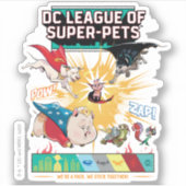 Super-Pets: Wir sind ein Pack, wir halten zusammen Aufkleber (Vorderseite)
