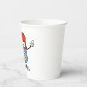 Super Pill Cartoon Hero Character Pappbecher (Links)