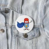 Super-Pillen-Comic-Held Charakter Button (Beispiel)