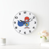Super-Pillen-Comic-Held Charakter Große Wanduhr (Zuhause)