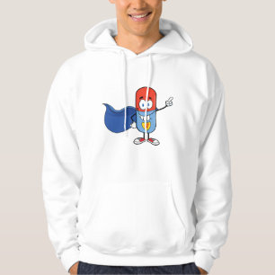 Super-Pillen-Comic-Held Charakter Hoodie
