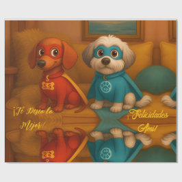 🐾 Super Pinis en Acción – Papel de Regalo Geschenkpapier