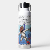 Super Pom in die Wasserflasche des Ozeans Trinkflasche (Vorderseite)