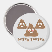 Super Pooper Emoji Magnet (Vorderseite/Rückseite)