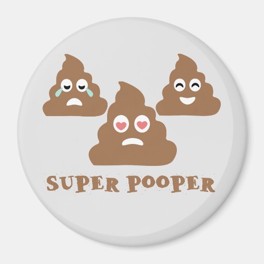 Super Pooper Emoji Magnet (Vorne)