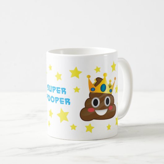 Super Pooper, King Poo Tasse (VorderseiteRechts)