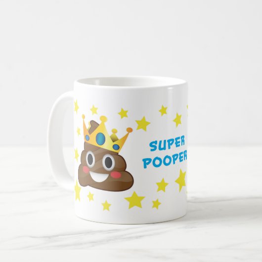 Super Pooper, King Poo Tasse (Vorderseite Links)