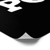 Super Poower Funny Super Hero Kackte Pun Dark BG Poster (Ecke)