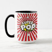 SUPER POP! Comic Book Pop Art Fun Pun Dad  Tasse (Links)