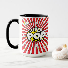 SUPER POP! Comic Book Pop Art Fun Pun Dad Tasse