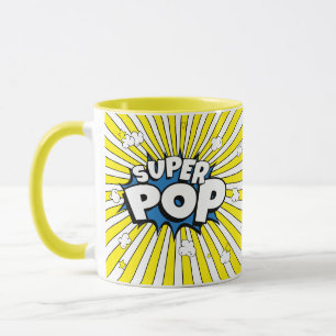 SUPER POP! Comic Book Pop Art Popcorn Wortspiel Tasse