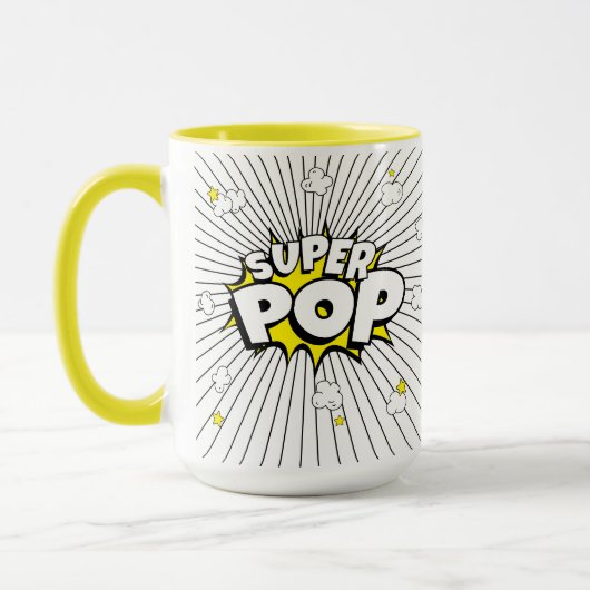 SUPER POP! 'Corny' Popcorn Pun  Tasse (Links)