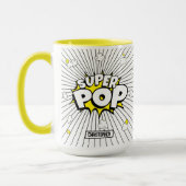 SUPER POP! Fun Superhero Personalized Pun  Tasse (Links)