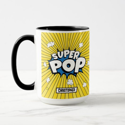 SUPER POP! Popcorn-Knallspaß Tasse (Links)