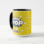 SUPER POP! Popcorn Poppin’ Fun Pun Tasse (Vorderseite Links)