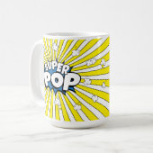 SUPER POP! Quirky Fun Comic Book Pop Art Pun  Kaffeetasse (Vorderseite Links)