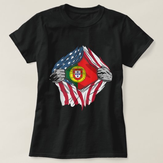 Super portugiesisches Kulturerbe Proud Portugal Ro T-Shirt (Design vorne)