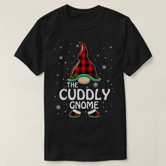 Super Power Cuddly Gnome Buffalo Pläd Matching Fa T-Shirt (Design vorne)