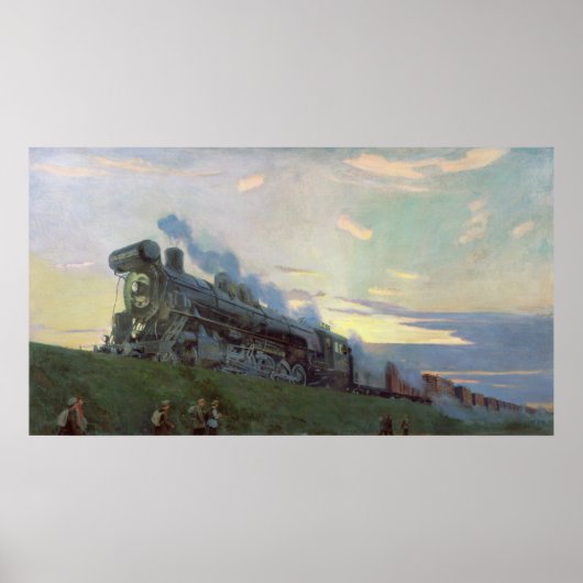 Super-Power Dampf-Motor, 1935 Poster (Vorne)