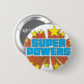 Super Power™ Logo Blau Button (Vorne & Hinten)
